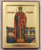 Икона Владимира, князя (ростовая) на дереве: 125 х 160