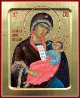 Икона Пресвятой Богородицы, Утоли моя печали (млад. в красном) на дереве: 125 х 160