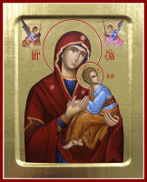 Икона Пресвятой Богородицы, Страстная на дереве: 125 х 160