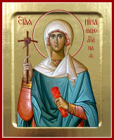 Икона Нины, равноапостольной на дереве: 125 х 160