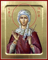 Икона Христины, мученицы на дереве: 125 х 160