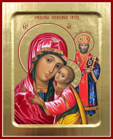 Икона Пресвятой Богородицы, Ржевская (Оковецкая) на дереве: 125 х 160