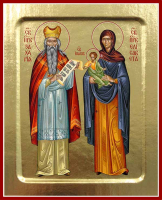 Икона Захария и Елисаветы, праведных на дереве: 125 х 160