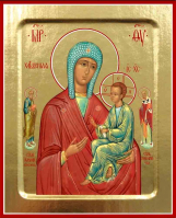 Икона Пресвятой Богородицы, Хлебная на дереве: 125 х 160