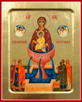 Икона Пресвятой Богородицы, Живоносный Источник на дереве: 125 х 160