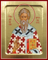 Икона Дионисия Ареопагита, святителя на дереве: 125 х 160